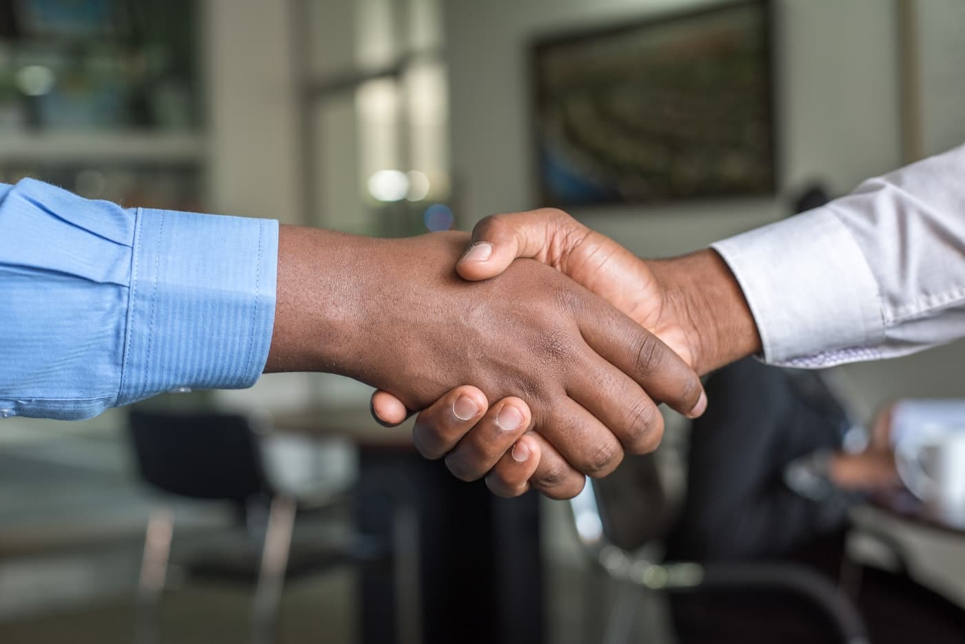 Partners shaking hands